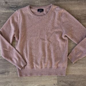 Quince Dusty Pink Crew Neck cashmere Sweater